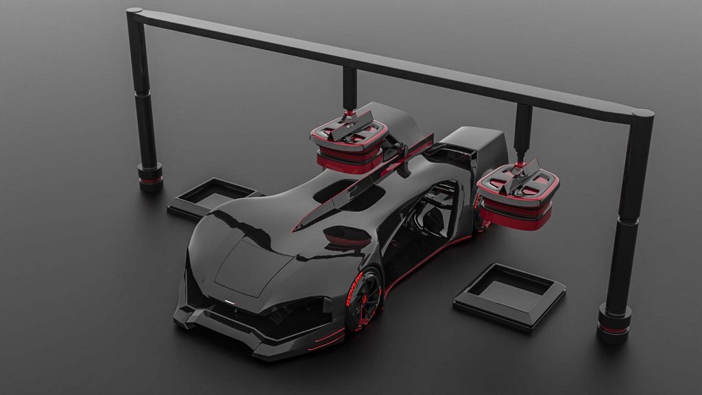R1, the award-winning concept car designed by Mahan Rasouli, which won the IDA Design Gold Award in Transportation.