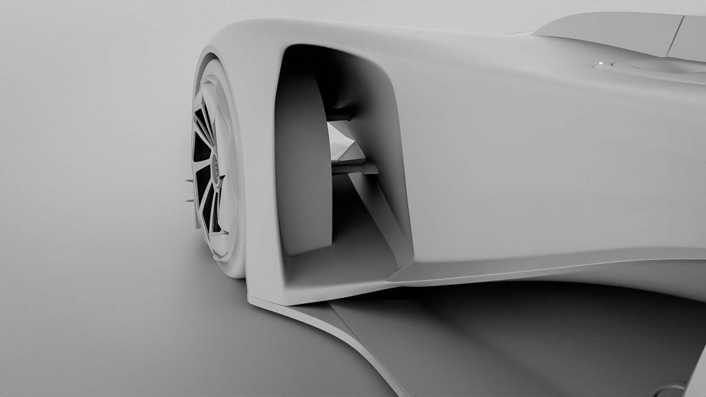 R1, the award-winning concept car designed by Mahan Rasouli, which won the IDA Design Gold Award in Transportation.