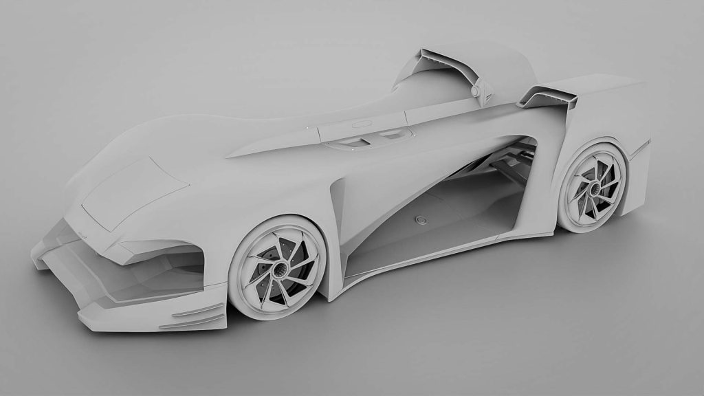 R1, the award-winning concept car designed by Mahan Rasouli, which won the IDA Design Gold Award in Transportation.
