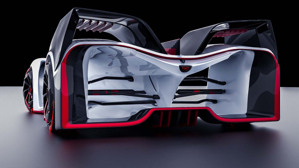 R1, the award-winning concept car designed by Mahan Rasouli, which won the IDA Design Gold Award in Transportation.