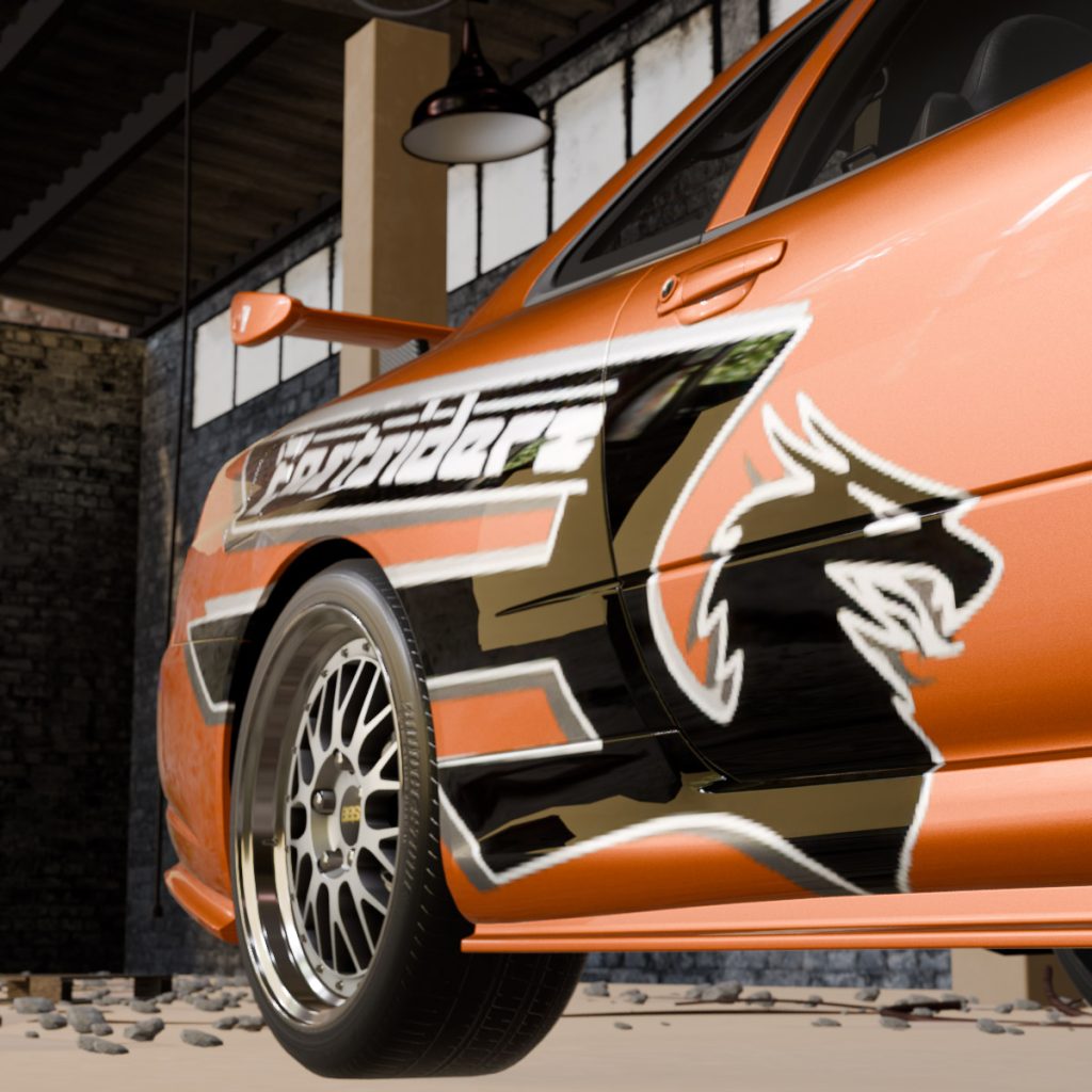 A high-quality render of Eddie’s Nissan GT-R R34 from Need for Speed Underground 1, featuring the iconic livery.