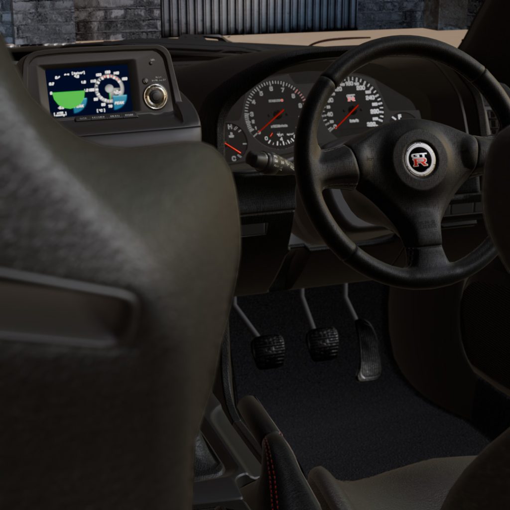 A high-quality render of Eddie’s Nissan GT-R R34 from Need for Speed Underground 1, featuring the iconic livery.