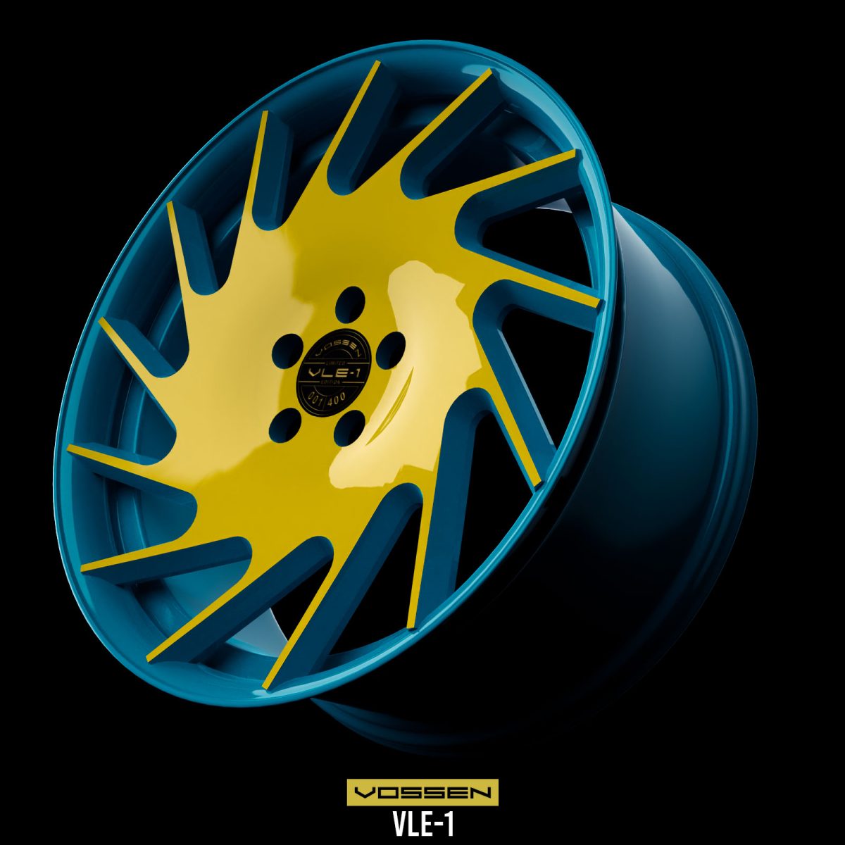 3D render of Vossen VLE-1 car rim by industrial designer Mahan Rasouli