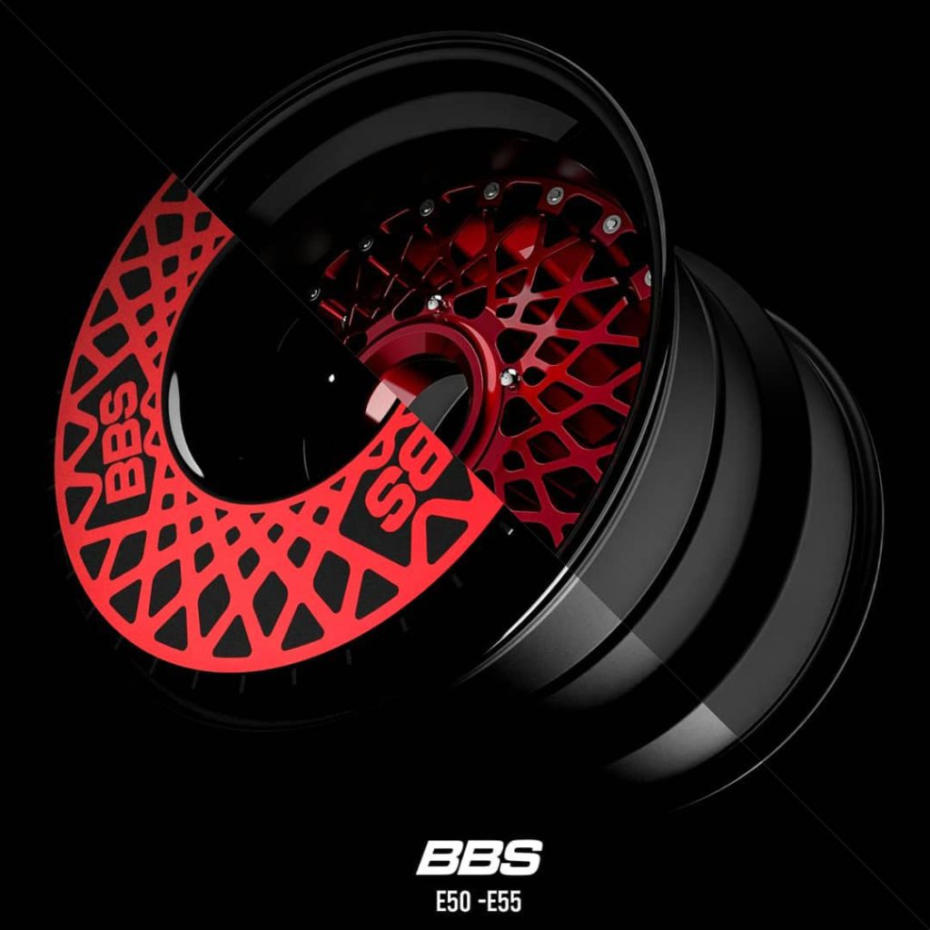 3D render of BBS E55 car rim by industrial designer Mahan Rasouli