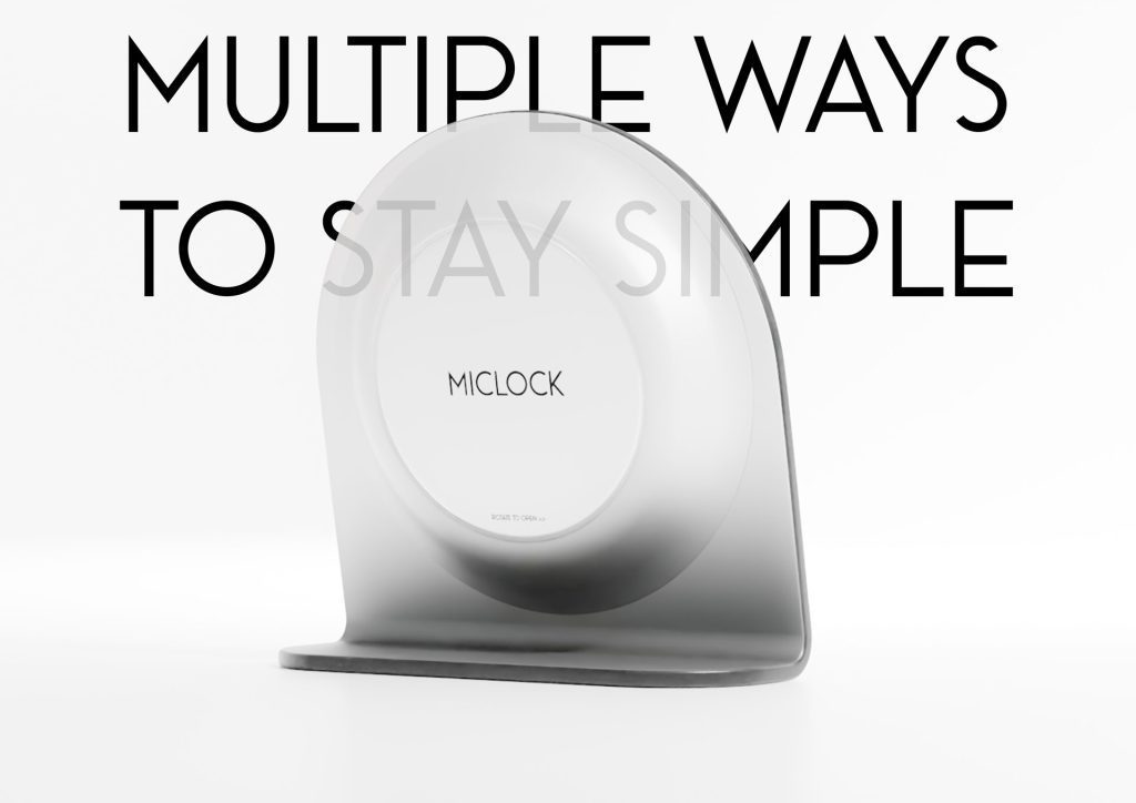 3D render of Miclock, a minimalist clock with customizable LED dots designed by Mahan Rasouli