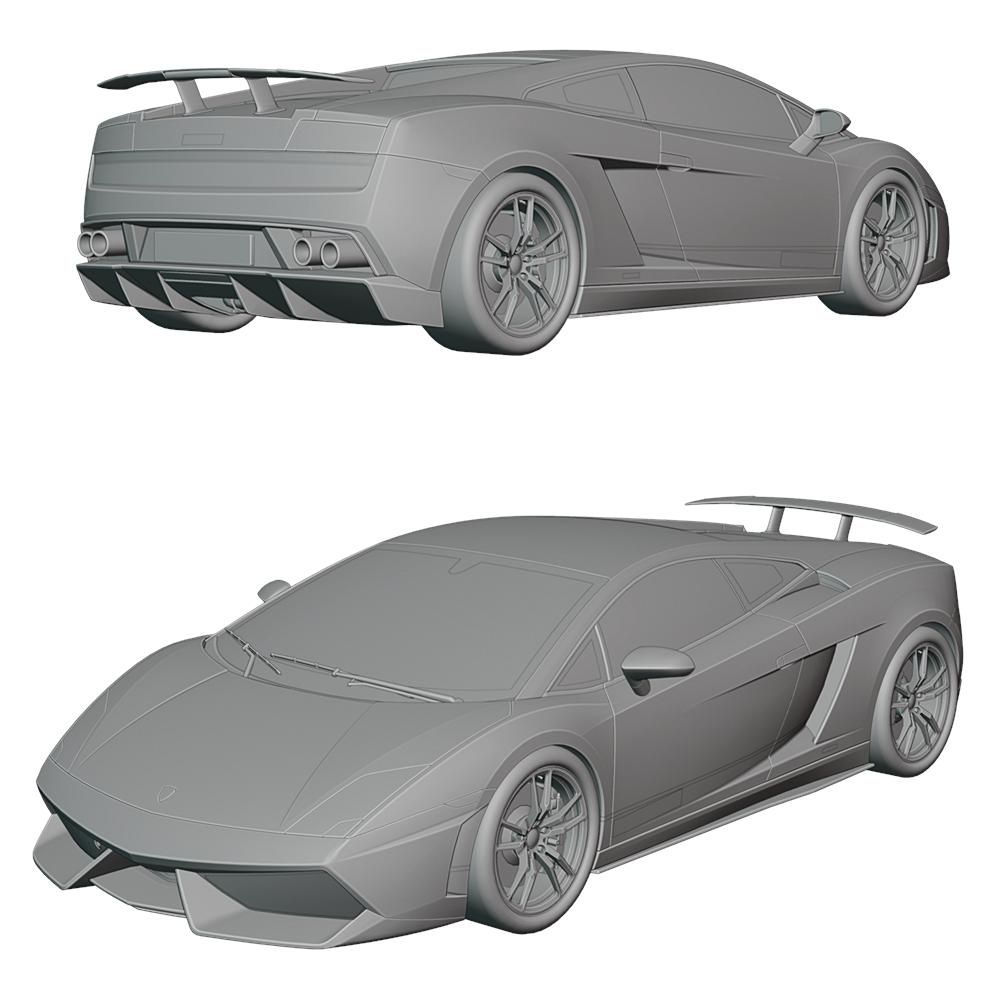 High-quality 2007 Lamborghini Gallardo SL 3D Model created in Blender, showcasing realistic design, details, and textures for automotive visualization and creative projects.