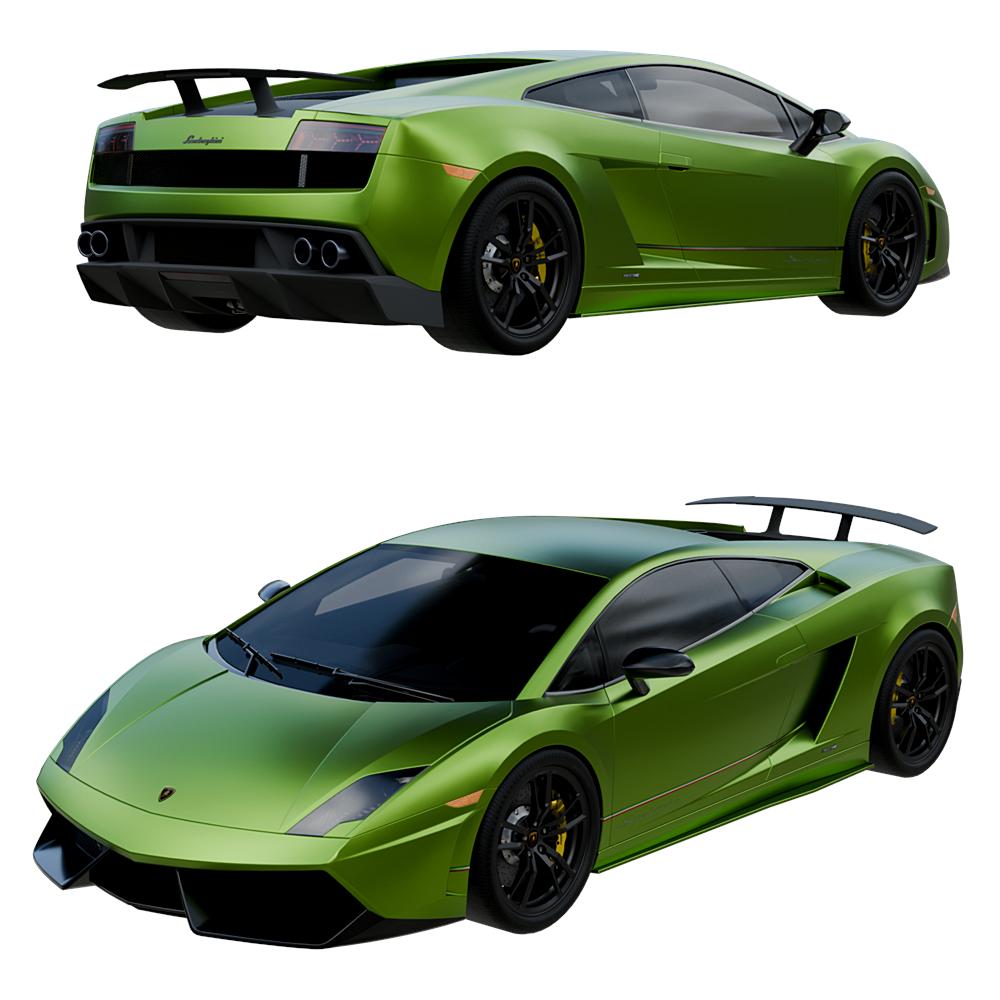 High-quality 2007 Lamborghini Gallardo SL 3D Model created in Blender, showcasing realistic design, details, and textures for automotive visualization and creative projects.