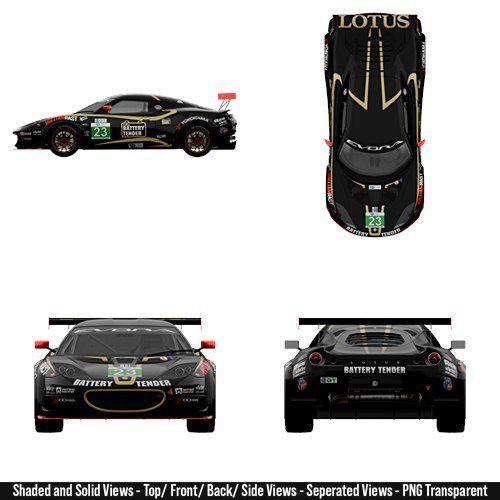 High-quality blueprint of a 2014 Lous Evora GTC showing multiple detailed views of the vehicle. The image includes a precise left side profile, a top-down view, a direct front view, and a direct rear view. The blueprint captures the car’s aerodynamic body lines, headlights, taillights, wheels, spoiler, bumpers, and overall proportions with realistic accuracy. Designed for car enthusiasts, designers, and modelers, this blueprint highlights every angle of the car in sharp detail, perfect for reference or creative projects.