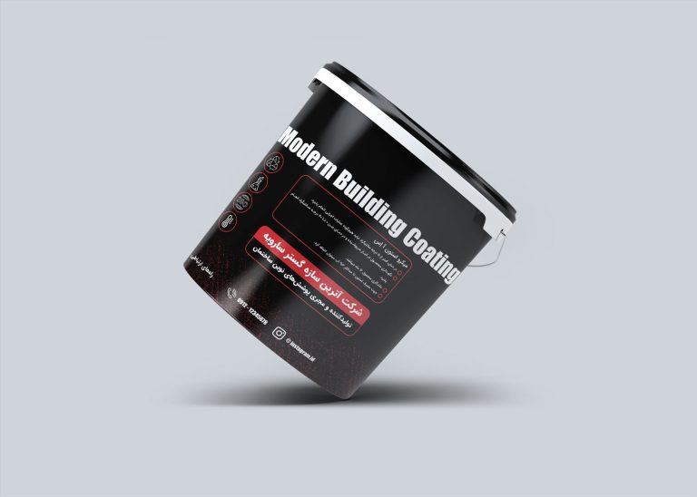 Paint Bucket Label design for Behsan Tak designed and presented by Mahan Rasouli