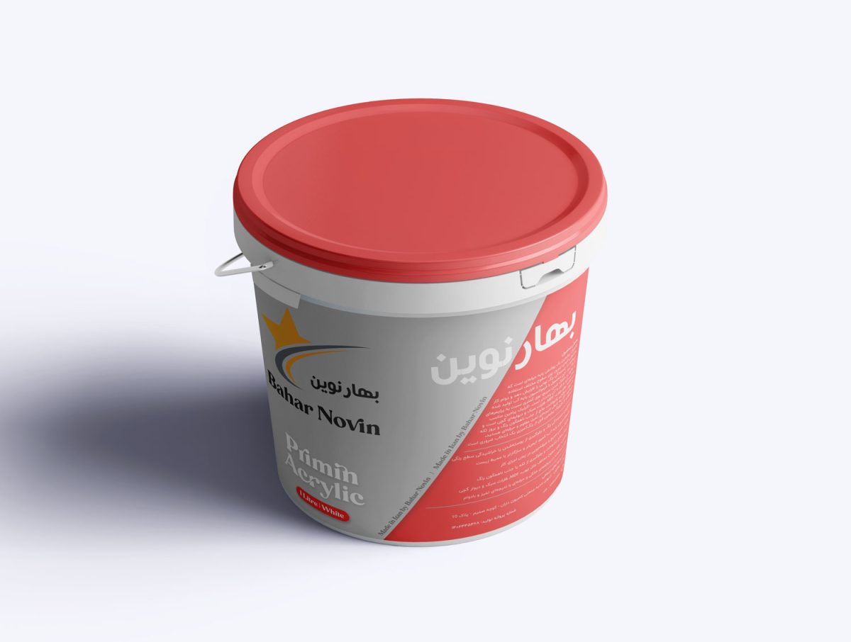 Paint Bucket Label design for Behsan Tak designed and presented by Mahan Rasouli