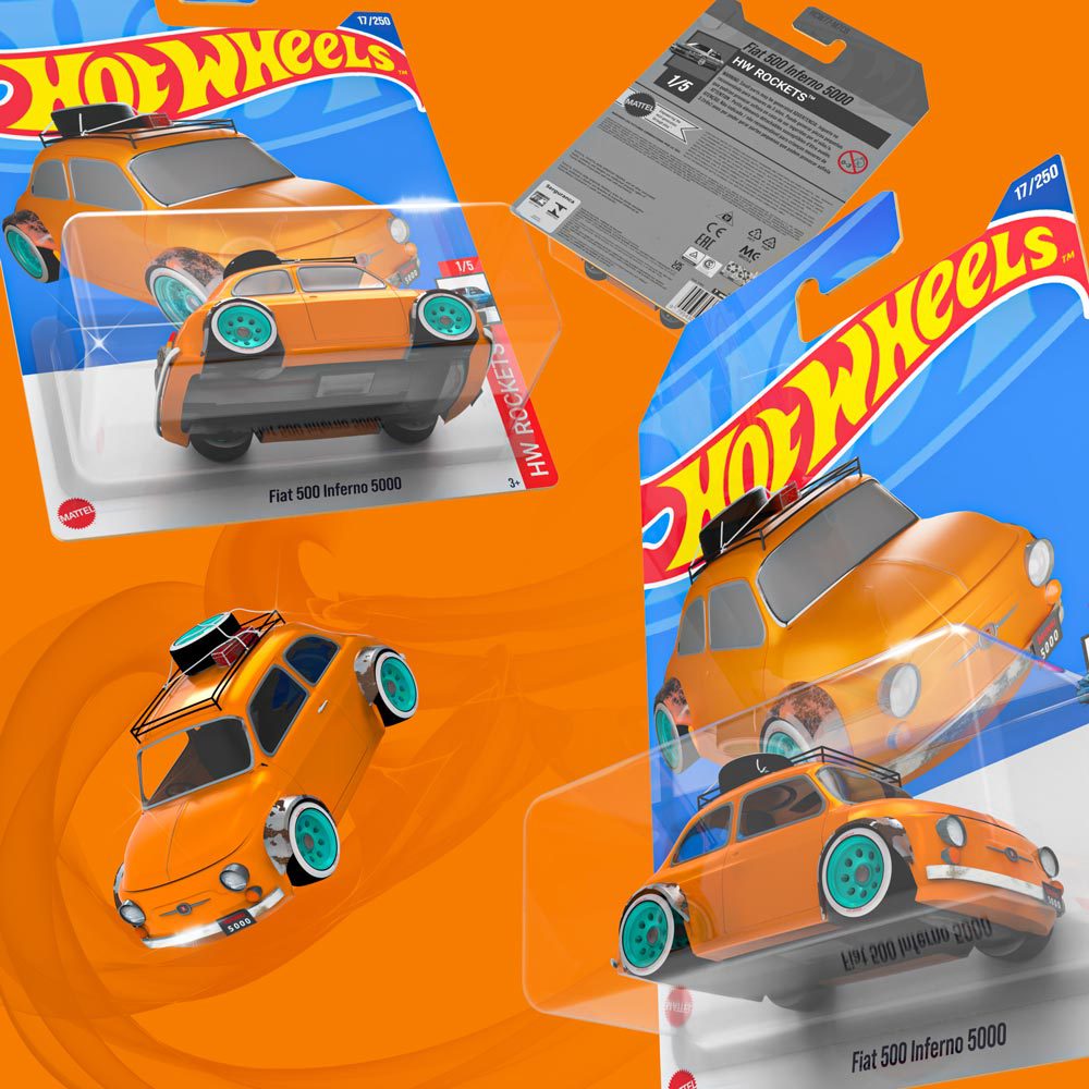 A mockup of Hot Wheels package
