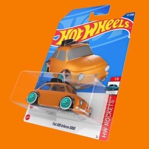 A mockup of Hot Wheels package